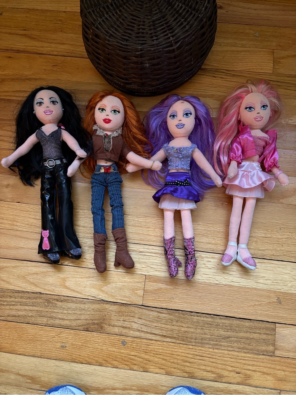Ty Plush Fashion Dolls - Black, Red, Purple, Pink